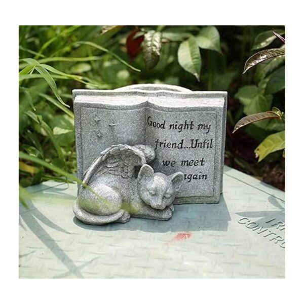 Piedras conmemorativas de ángel de gato marcadores de