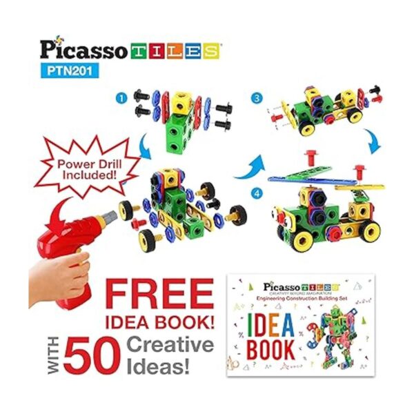 PicassoTiles Juguetes de aprendizaje STEM de 201 piezas de_2