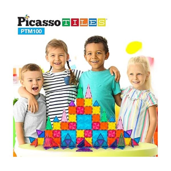 PicassoTiles Juego de 100 unidades de bloques de_2