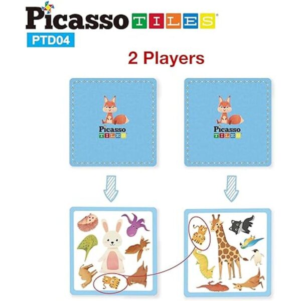 PicassoTiles Juego de 56 piezas de velocidad de animales_4