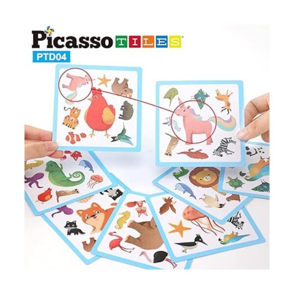 PicassoTiles Juego de 56 piezas de velocidad de animales_3