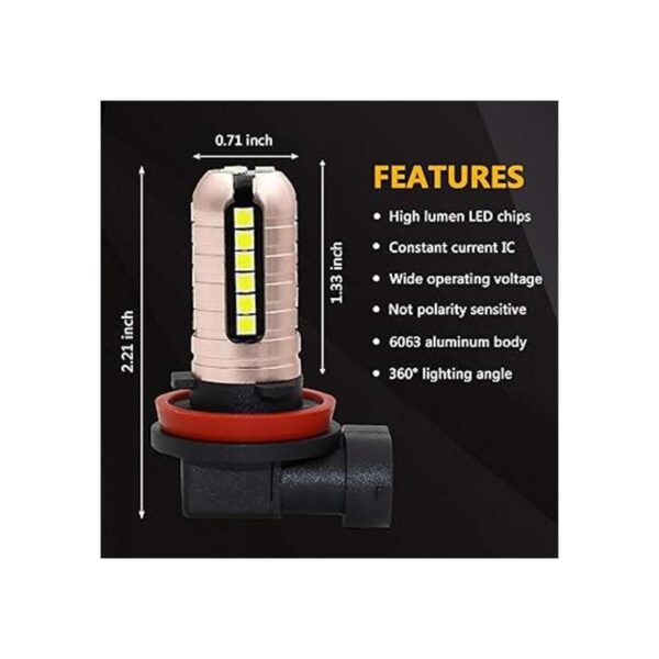 Phinlion Bombillas LED antiniebla H11 de 3000 lúmenes_4