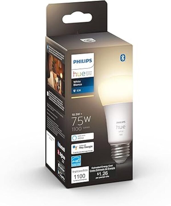 Philips Hue Bombilla inteligente blanca base mediana A19_3
