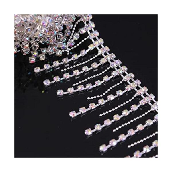 Phicmanlo 1 yarda de diamantes de imitación de cristal_1