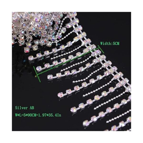 Phicmanlo 1 yarda de diamantes de imitación de cristal_2