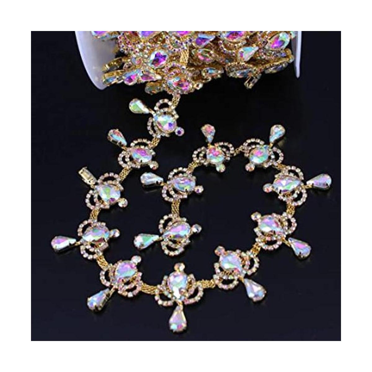 Phicmanlo Correa de corte de diamantes de imitación AB