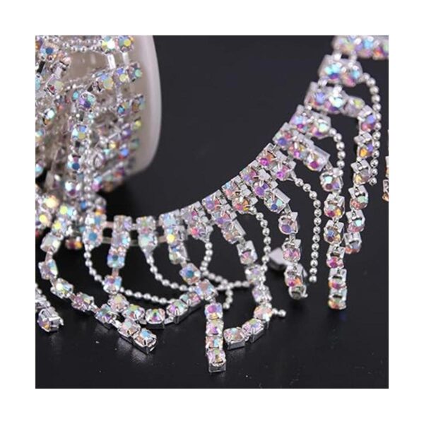 Phicmanlo 1 yarda de diamantes de imitación de cristal_6