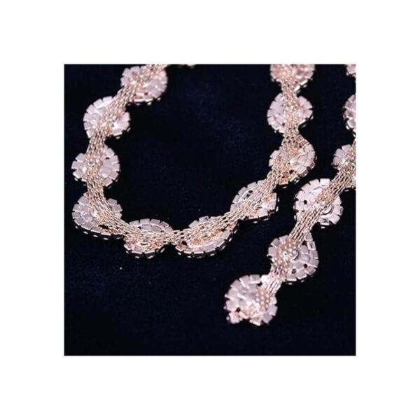 Phicmanlo Cadena de diamantes de imitación con cristales_5