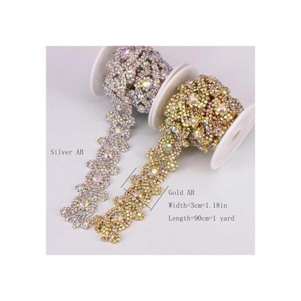 Phicmanlo Apliques de cristal de 1 yarda para decorar_6