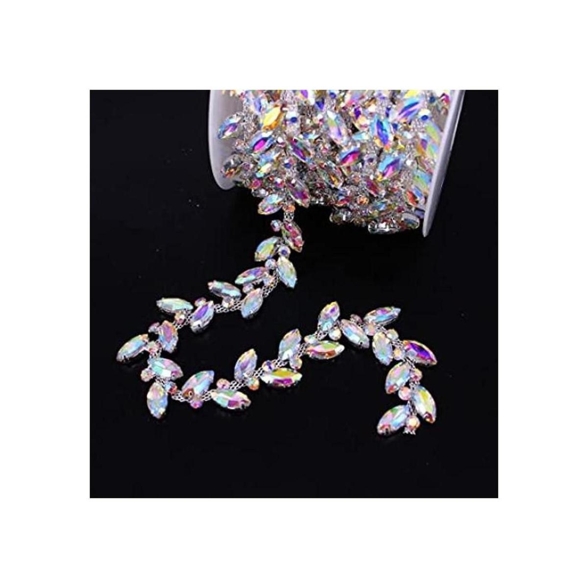 Phicmanlo Apliques de cadena de cierre de diamantes de
