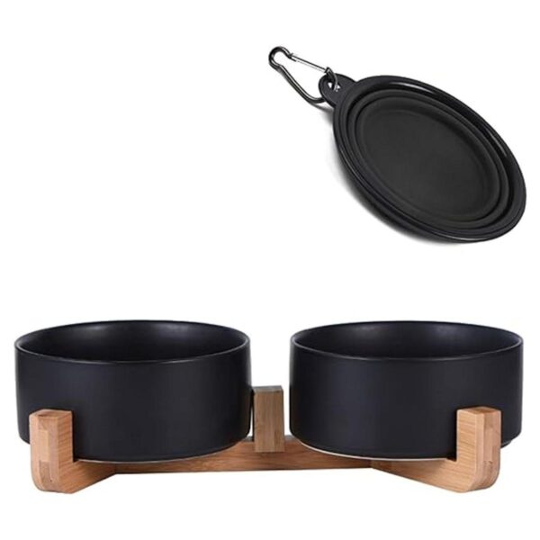 Petygooing Dog BowlsCeramic Cat and Dog Bowl Set with_1