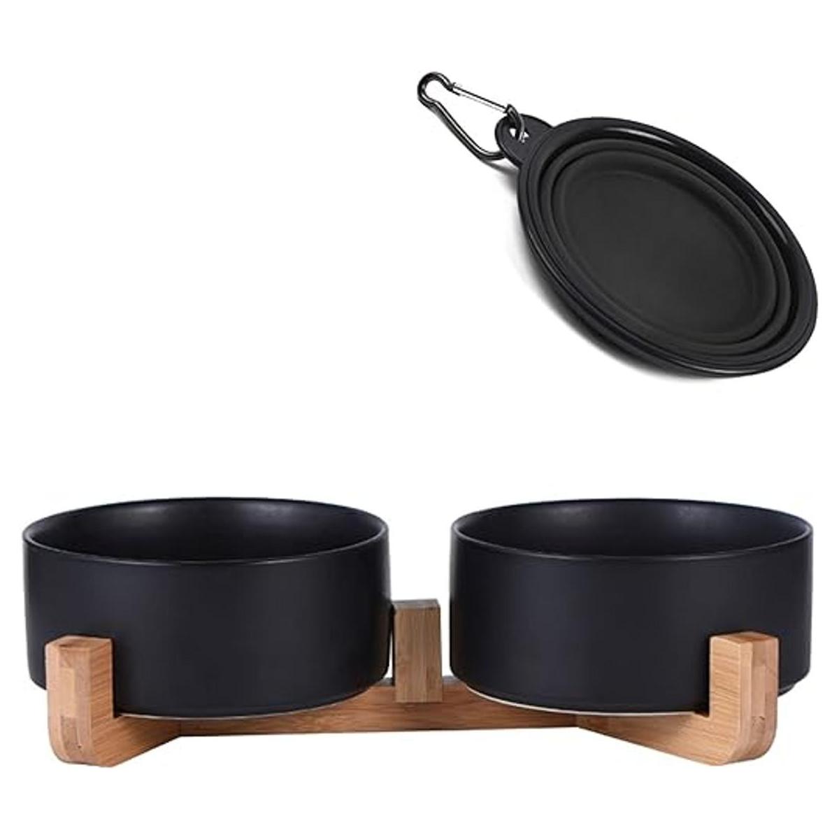 Petygooing Dog BowlsCeramic Cat and Dog Bowl Set with