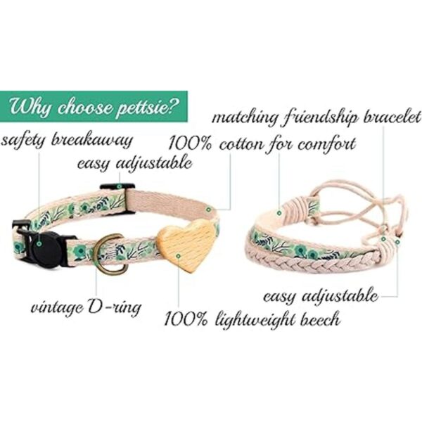 Pettsie Collar de gato Breakaway de seguridad con corazón_2
