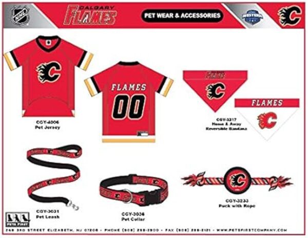 Pets First NHL Calgary Flames Collar para perros y gatos_3
