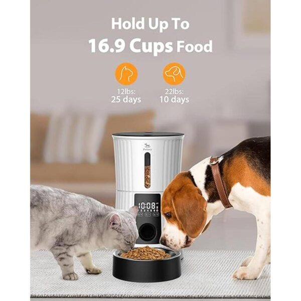 Petory Timed Automatic Cat Feeders 4L Programable Dry_5