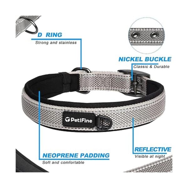 PetiFine Collar de perro resistente ajustable de neopreno