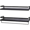 Peters Goods Estantes flotantes de pared con riel