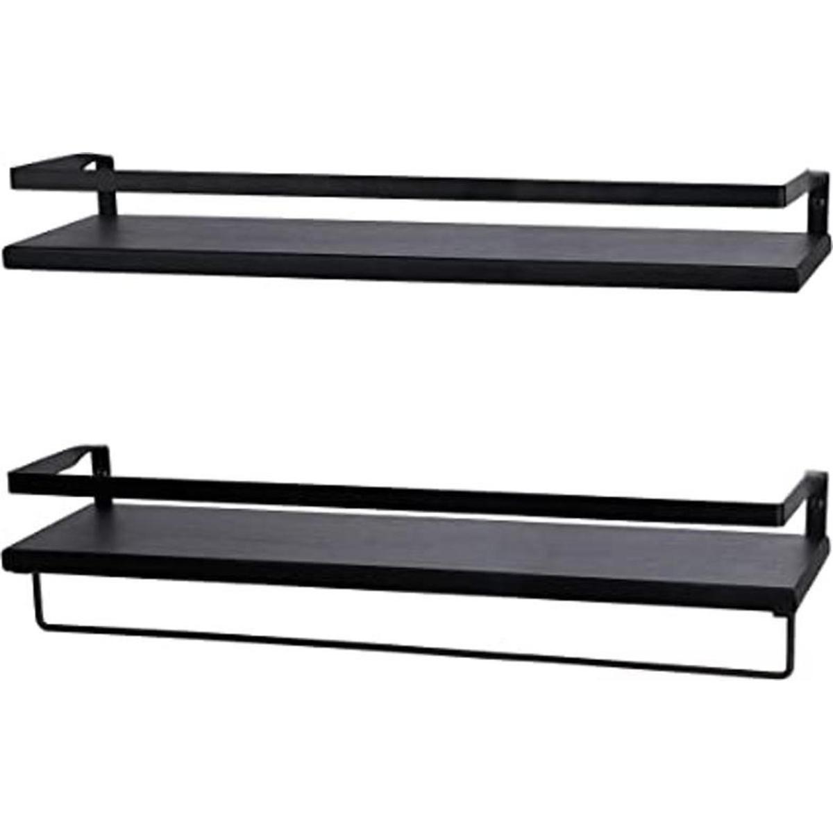 Peters Goods Estantes flotantes de pared con riel