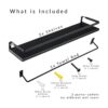 Peters Goods Estantes flotantes de pared con riel