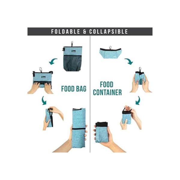 PetAmi Bolsa de viaje de comida para perros cuencos
