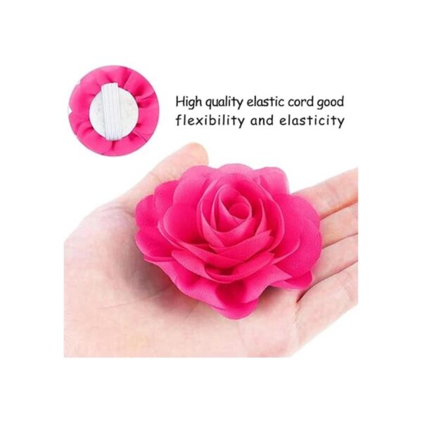 Pet ShoW 6pcs collar de perro lazos y flores rosa rojo