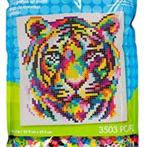 Perler Kit de cuentas de fusible y patrón de tigre_1