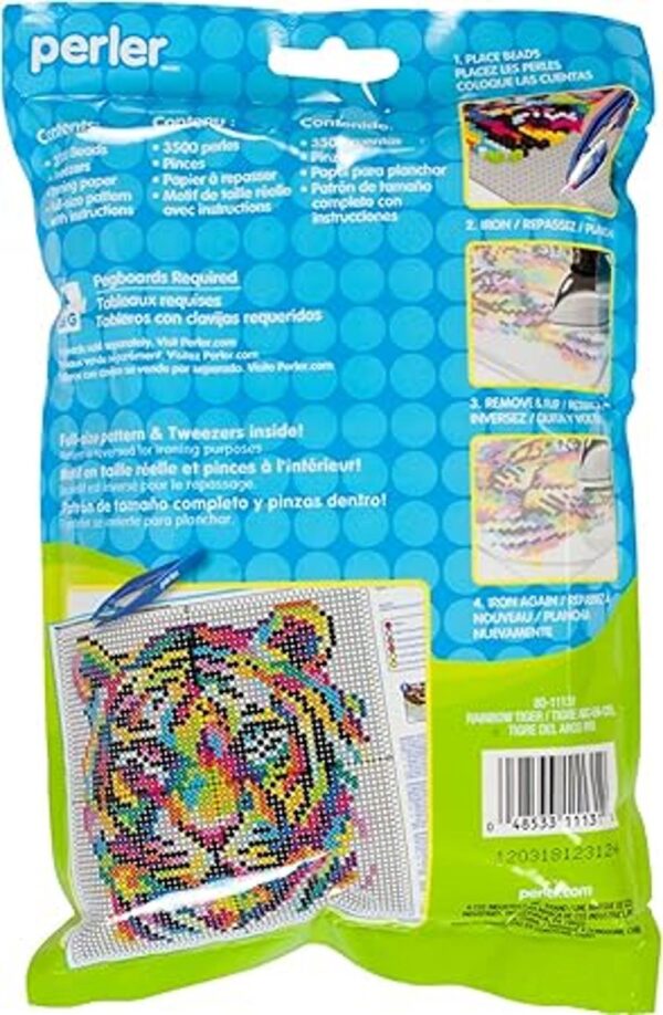 Perler Kit de cuentas de fusible y patrón de tigre_2