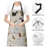 Perinsto Delantal impermeable con estampado de animales