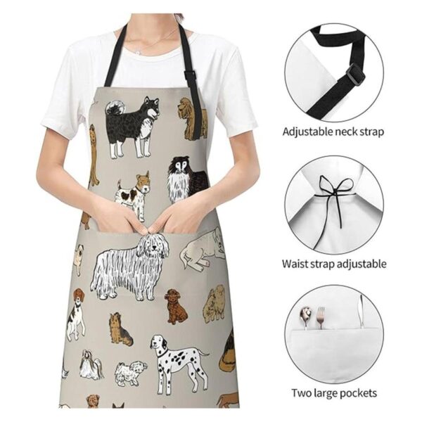 Perinsto Delantal impermeable con estampado de animales