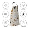 Perinsto Delantal impermeable con estampado de animales