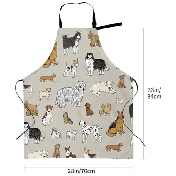 Perinsto Delantal impermeable con estampado de animales