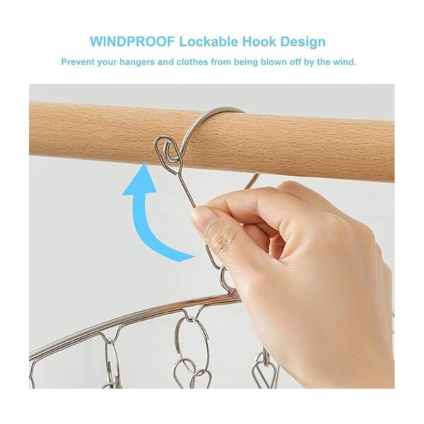Percha de ropa con 10 clips Tendedero de secado de ropa_3