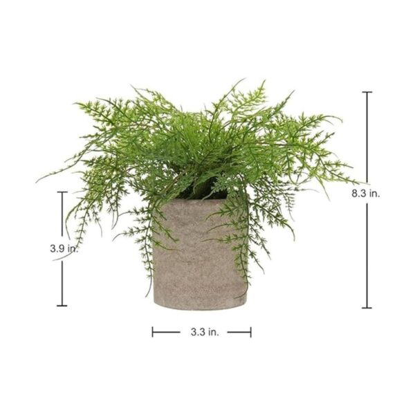 Pequeñas plantas falsas en maceta decoración artificial