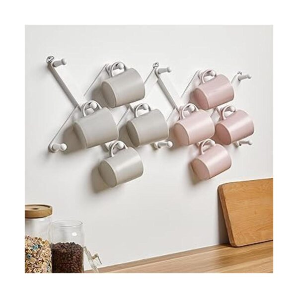 Percha de pared de madera expandible diseño de acordeón_4