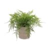 Pequeñas plantas falsas en maceta decoración artificial