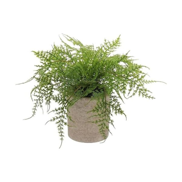 Pequeñas plantas falsas en maceta decoración artificial