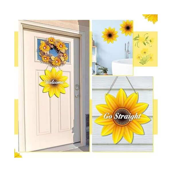 Percha de puerta de madera de girasol sin terminar con