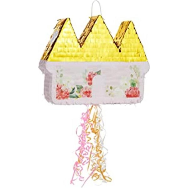 Pequeña piñata de castillo floral para decoraciones de_1