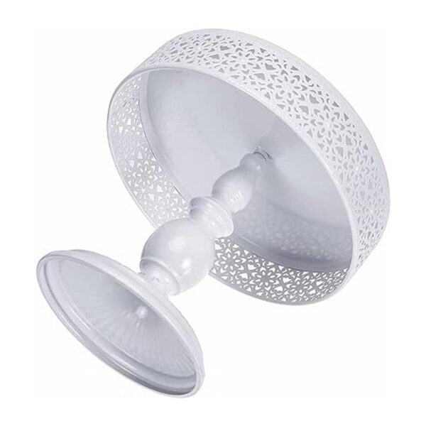 Peohud Paquete de 3 soportes de metal blanco para tartas_3