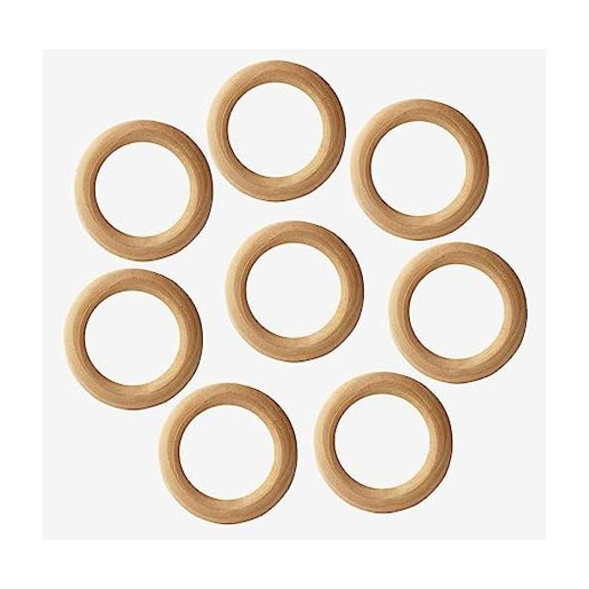 Penta Angel Anillos de madera 10 anillos de madera maciza