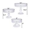 Peohud Paquete de 3 soportes de metal blanco para tartas_2