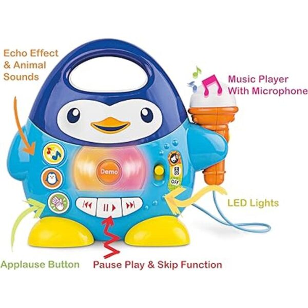 Penguin Karaoke Buddy juguete con micrófono reproductor_2