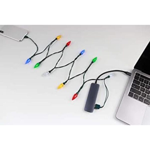 Penmerr Cable de carga USB de luz de Navidad para_1