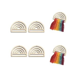 Pendientes de macramé en blanco con forma de arete de_1