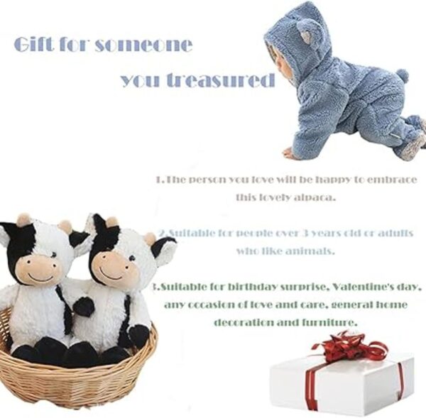 Peluche de vaca de 11.8 pulgadas suave y tierno de_4