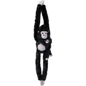 Peluche de gorila colgante de 25 pulgadas con bebé felpa_1
