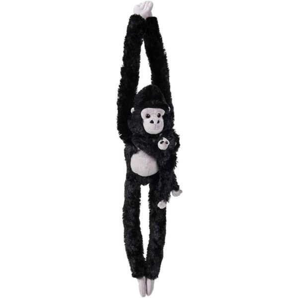 Peluche de gorila colgante de 25 pulgadas con bebé felpa_1