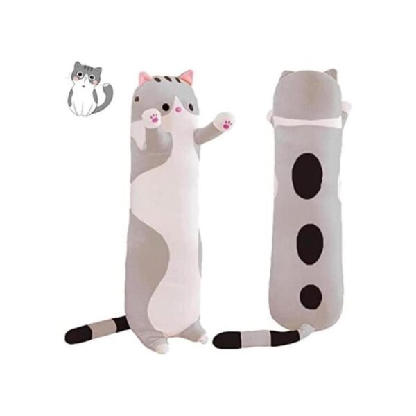 Peluche de gato suave para niños almohada larga de gatito_1