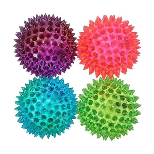 Pelota de goma grande de 3.25 pulgadas con luz paquete de_6