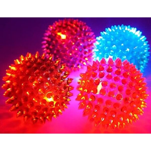 Pelota de goma grande de 3.25 pulgadas con luz paquete de_4